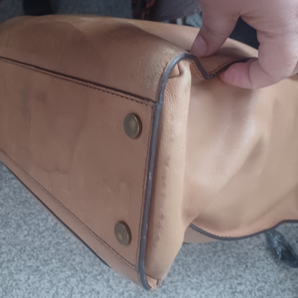 Fossil Knox Tan Leather Tote xl - Picture 7 of 8